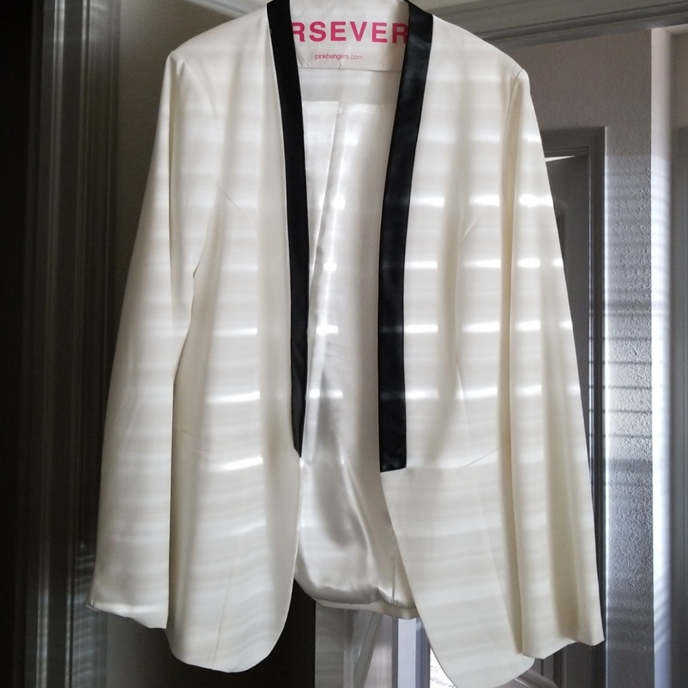 Torrid White and Black Blazer